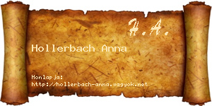 Hollerbach Anna névjegykártya