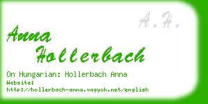 anna hollerbach business card